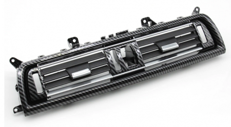 Set 4 Grile Ventilatie Aer BMW Seria 5 F10 F11, Climatronic, Negru Carbon [1]