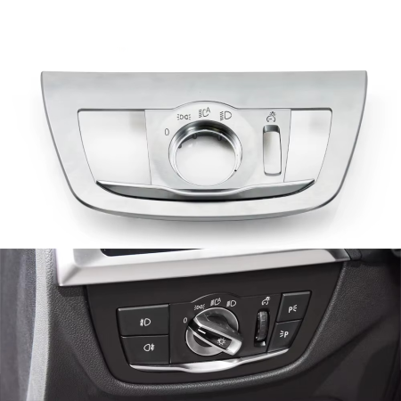 Trim Ornament Bloc Lumini Faruri Dedicat BMW X3 X4 G01 G02 X3M X4M F97 F98, Crom Mat [1]