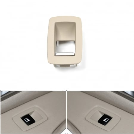 Trim Ornament Buton Geam Usa Dedicat BMW F20 F21 F30 F31 F34 GT F35 F36, Oyster [1]