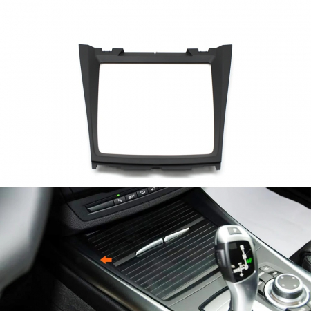 Trim Ornament Suport Pahare Consola Dedicat BMW X5 X6 E70 E71, Negru [1]