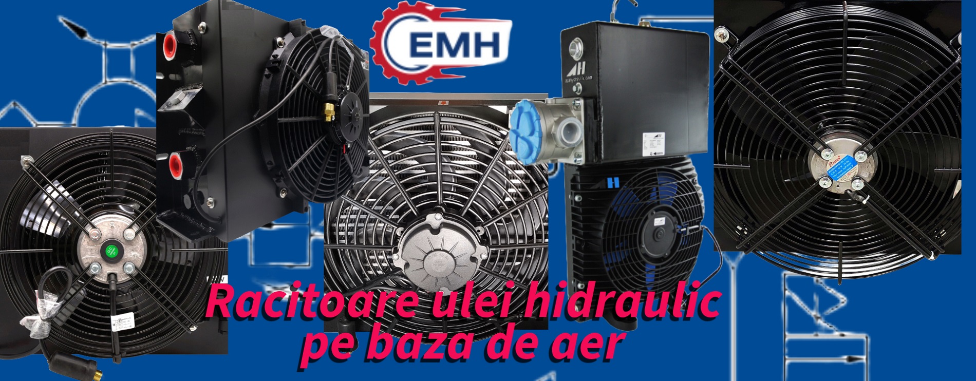 Racitoare ulei hidraulic pe baza de aer