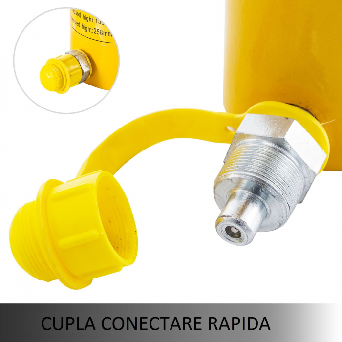 Cilindru hidraulic 700 Bar cu gaura, cursa 100 mm si sarcina 20 tone [3]