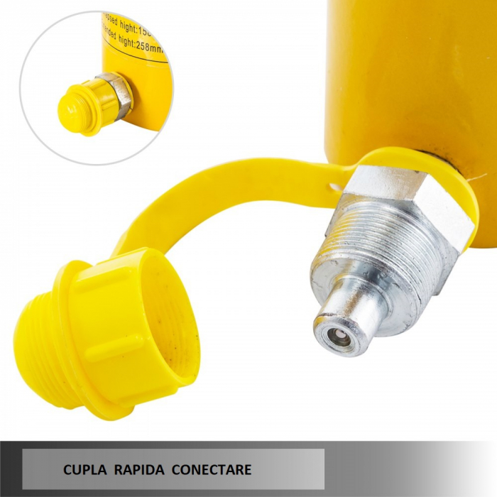 Cilindru hidraulic 700 Bar de 60 tf si cursa 50 mm cu gaura interioara [3]