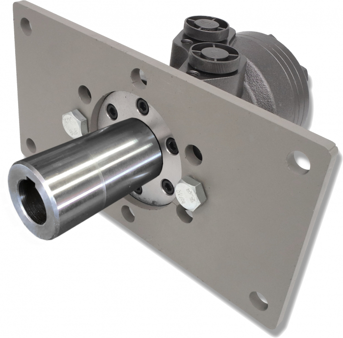 Motor hidraulic 100 cmc tip OMR cu bucsa de montare 25 mm si flansa prindere [2]