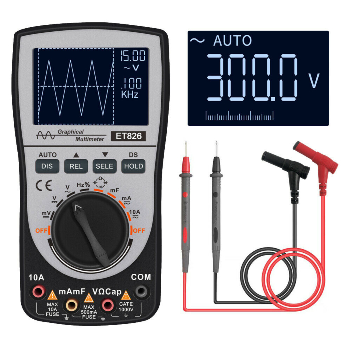Osciloscop digital si multimetru cu testare diode 4000 valori masurate [2]