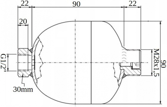 Punte 2 acumulatori hidraulici 0,32 lt pentru absorbirea socului, cu supapa G1/2 [3]