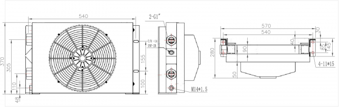 Racitor ulei hidraulic pe baza de aer 250 litri/min [2]