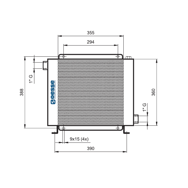 Racitor ulei hidraulic pe baza de aer, cu ventilator, 160 l/min, 24V [3]