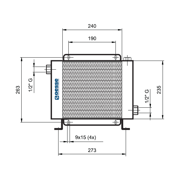 Racitor ulei hidraulic pe baza de aer, cu ventilator, 80 l/min, 12V [3]