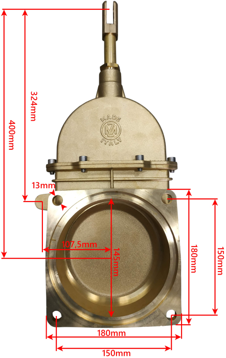Robinet 6" cu actuator EMH pentru vidanja cu 2 flanse [4]