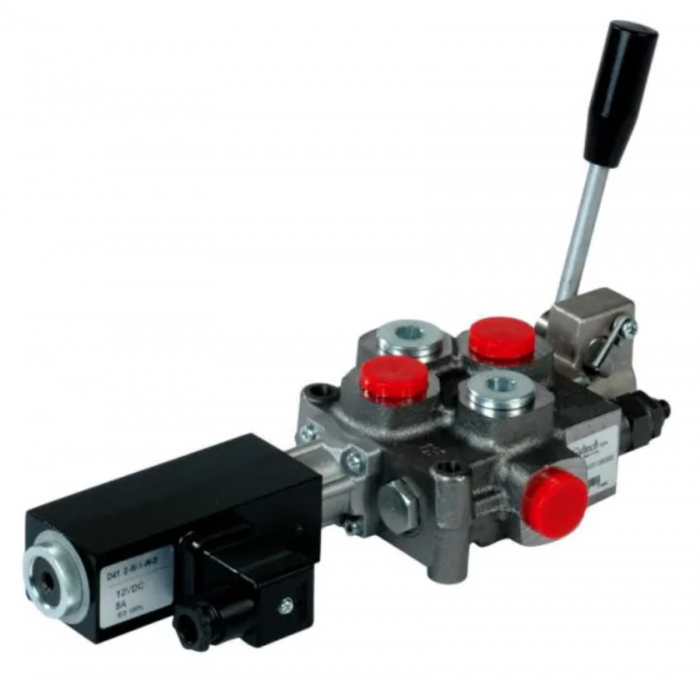 Set cu distribuitor hidraulic proportional cu 1 sectiune cu telecomanda radio pentru aplicatii cu troliu [7]