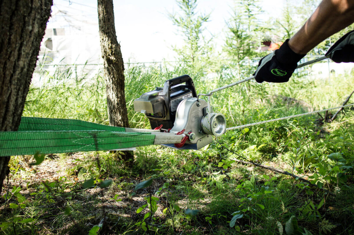 Set troliu vanatoare/ forestier portabil, cu rucsac si accesorii, 7 piese, forta tragere 700 kg [4]