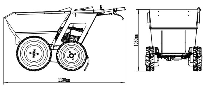 Transportor dumper 260 Kg motor benzina Briggs & Stratton 6KW [2]