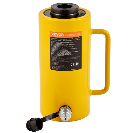 Produse EmagMarketplace - Cilindru hidraulic cu gaura 31 mm, capacitate 30 tone, cursa 100 mm si actiune simpla