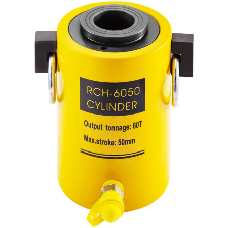 Produse EmagMarketplace - Cilindru hidraulic cu gaura 50 mm, capacitate 60 tone si actiune simpla