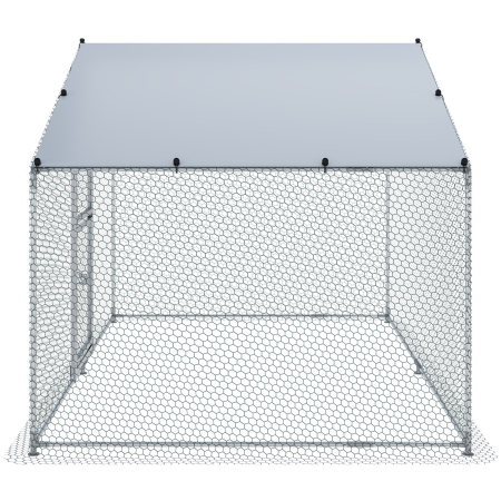 Cotet metalic pasari de curte cu acoperis impermeabil, dimensiuni 2,0 x 3,0 x 2,0 m [2]