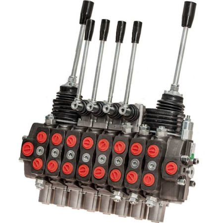 Accesorii Utilaje Constructii - DISTRIBUITOR HIDRAULIC CU 8 SECȚIUNI, 90 lpm