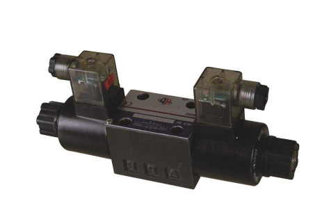 Produse EmagMarketplace - Distribuitor hidraulic DN6 cu 2 bobine electrice 24Vcc