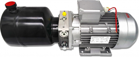 Minicentrale hidraulice - Grup hidraulic cu motor 380Vca, putere 1,1 KW, rezervor 4 litri si pompa 3l/min