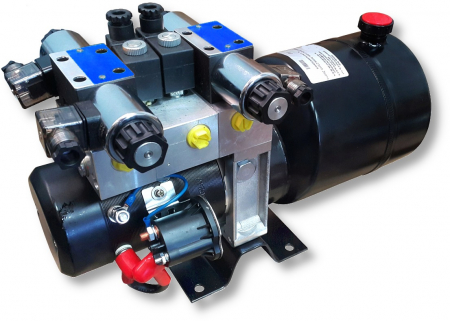 Pompe Utilaje Constructii - Grup hidraulic mobil 24V 2,2KW 2,5cm3 8L + distribuitor flotant