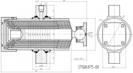 Kit basculare hidraulica 12Vcc cu cilindru telescopic de cursa 875 mm, lungime extins 3.0m , sarcina maxima 8T [1]