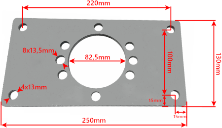 Motor hidraulic MP125 cu flansa montaj [3]