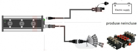 Panou CA56 control distribuitor hidraulic 3 comenzi de 12V [1]