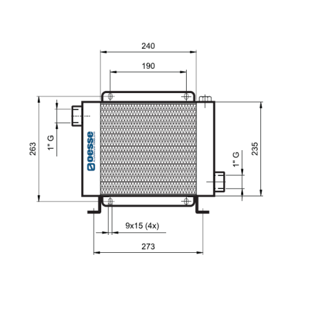 Racitor ulei hidraulic pe baza de aer, cu ventilator, 100 l/min, 24V [2]
