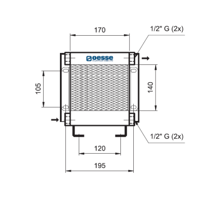 Racitor ulei hidraulic pe baza de aer, cu ventilator, 40 l/min, 12V [1]
