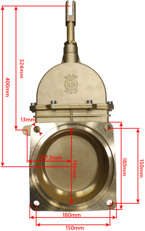 Robinet 6" cu actuator EMH pentru vidanja cu 2 flanse [3]