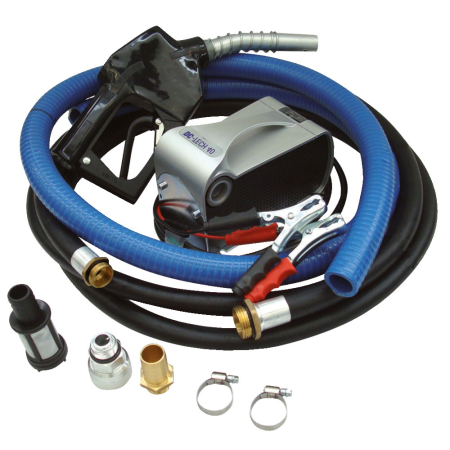 Produse EmagMarketplace - Set pompare diesel 24V, 40 lpm, include pompa, furtun alimentare-descarcare, canlu alimentare si filtru