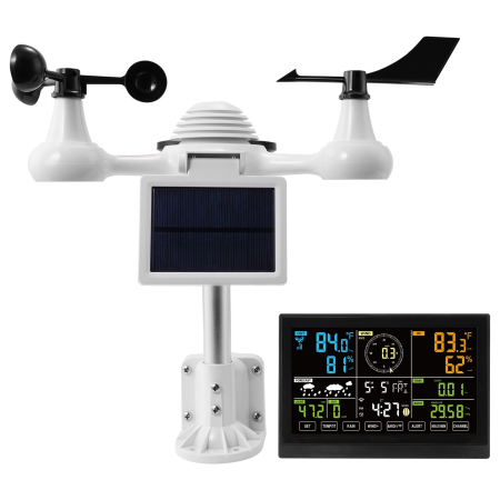 Scule multifunctionale si accesorii - Statie meteo wireless cu 7 senzori pentru viteza si directie vant, temperatura, umiditate, precipitatii si lumina