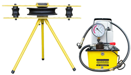 Menghine si cleme fixare - Utilaj de indoit hidraulic tevi 21,5-60 mm actionat cu pompa electrohidraulica