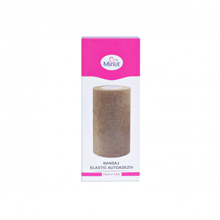 Bandaj elastic autoadeziv Minut, bej 15 cm x 4.5 m [2]