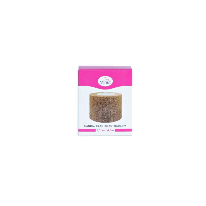 Bandaj elastic autoadeziv Minut, bej 7.5 cm x 4.5 m [2]