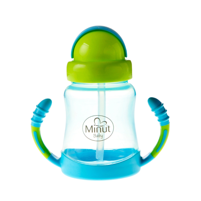 Cana anticurgere cu manere si pai silicon, 210 ml, 6+ [3]