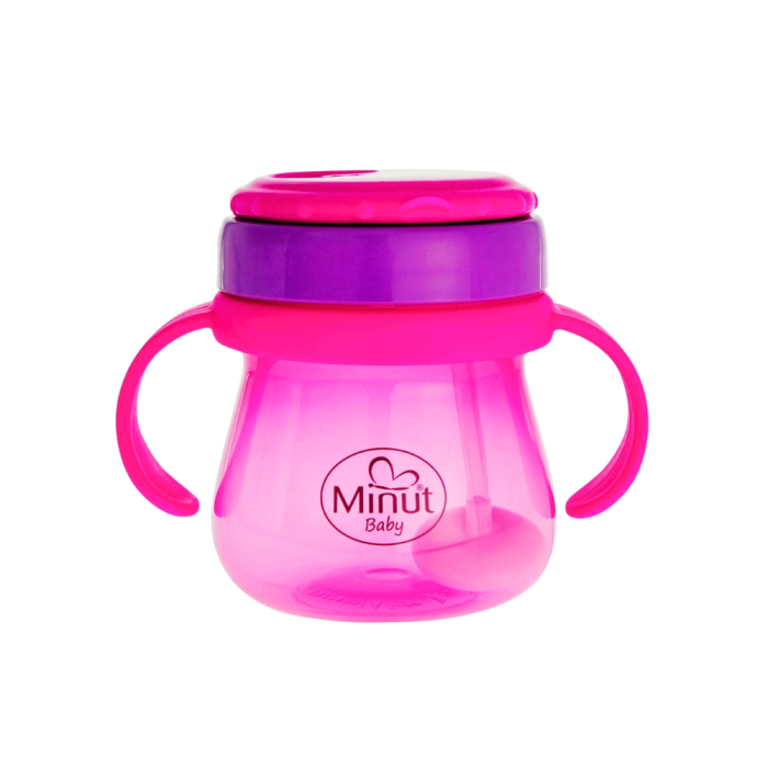 Cana anticurgere Minut Baby cu pai mobil, 250 ml, 6+ [2]