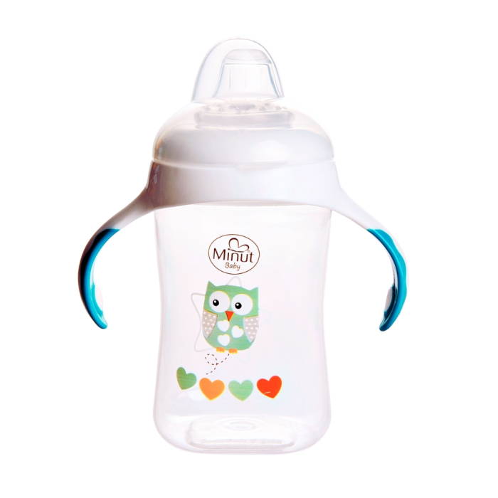 Cana cu manere si cioc de silicon Minut Baby, 300 ml, 6+ [2]