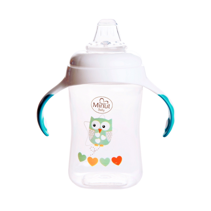 Cana cu manere si cioc de silicon Minut Baby, 300 ml, 6+ [3]