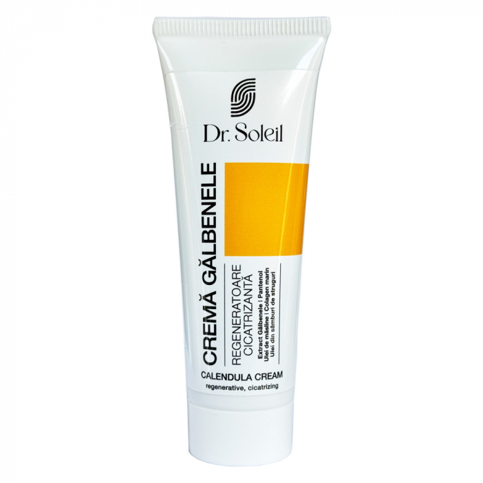 Cremă Gălbenele Dr. Soleil, cu Pantenol, Ulei de măsline, Colagen Marin și Ulei din sâmburi de struguri, 50 ml [3]