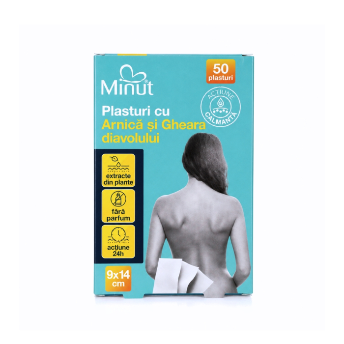Plasture cu arnica si gheara diavolului, 9x14 cm, Minut [4]