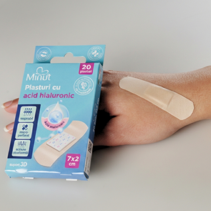 Plasturi cu Acid Hialuronic, 20 buc/cutie, Minut [3]