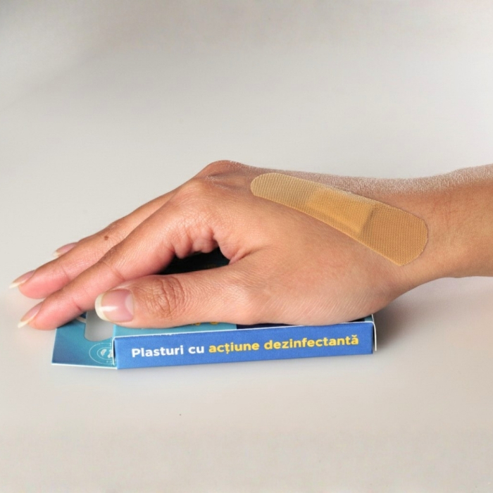 Plasturi cu actiune dezinfectanta, 20 buc/cutie, Minut [4]