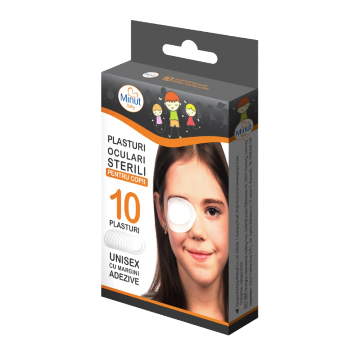 Plasturi oculari sterili pentru copii, 10 buc, Minut [1]