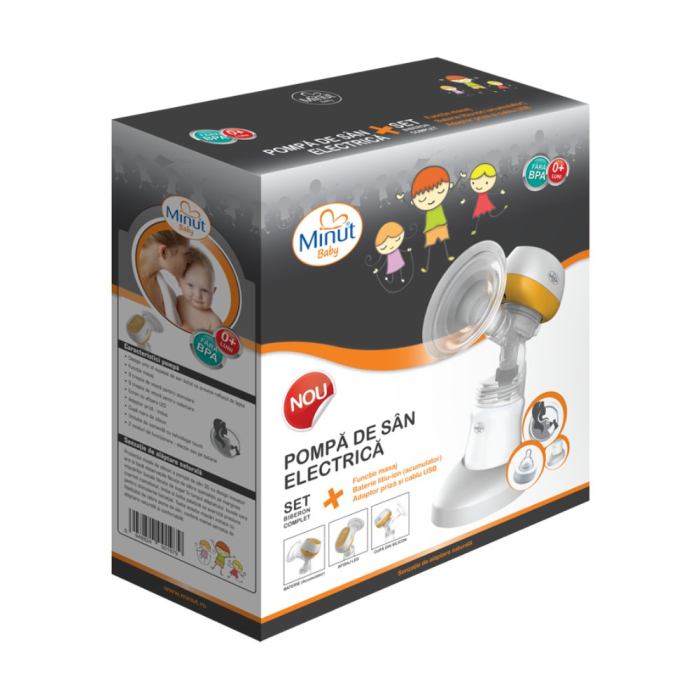 Pompa san electrica Minut Baby cu biberon si acumulator [6]