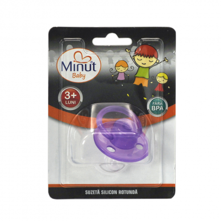 Suzetă silicon rotundă Minut Baby 3+ [2]