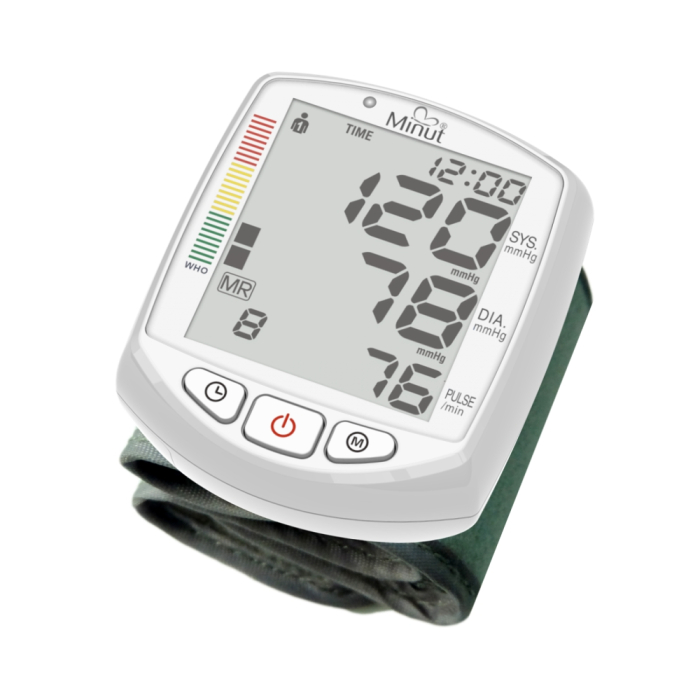 Tensiometru digital pentru încheietură cu indicator aritmie, Minut [2]