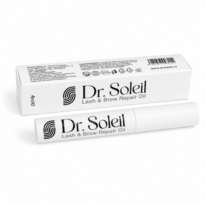 Ulei regenerant gene și sprâncene, cu uleiuri nutritive, Vitamina E, 4ml Dr. Soleil [3]