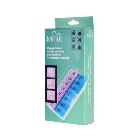 Organizator Medicamente Săptămânal 14 Compartimente Minut [5]