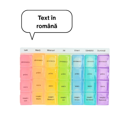 Organizator Medicamente Săptămânal 28 Compartimente Minut [1]